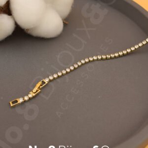 Xuping 14K Altın Rengi Su Yolu Zirkon Taşlı Bileklik (17+2,5 cm) - Görsel 3