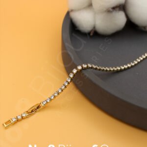 Xuping 14K Altın Rengi Su Yolu Zirkon Taşlı Bileklik (17+2,5 cm) - Görsel 1