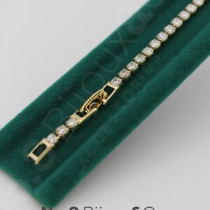 Xuping 14K Altın Rengi Su Yolu Zirkon Taşlı Bileklik (17+2,5 cm) - Görsel 5