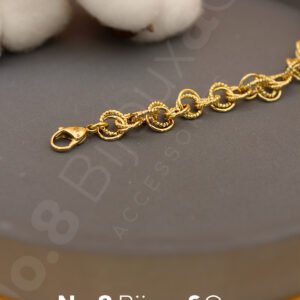 Xuping 14K Altın Görünümlü Çoklu Halkalı Şık Zincir Bileklik (18+3 Cm Ayarlanabilir) - Görsel 2