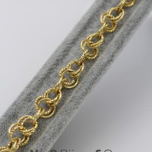 Xuping 14K Altın Görünümlü Çoklu Halkalı Şık Zincir Bileklik (18+3 Cm Ayarlanabilir) - Görsel 5